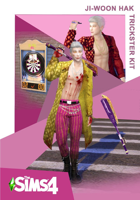♥ Sims 4 - Ji-Woon Hak Trickster Fan Kit