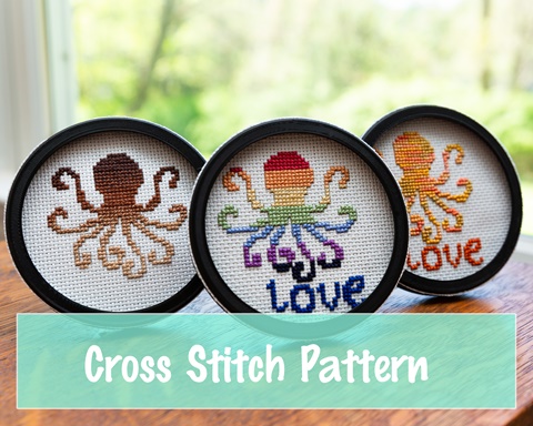 Love Octopus Cross Stitch Pattern