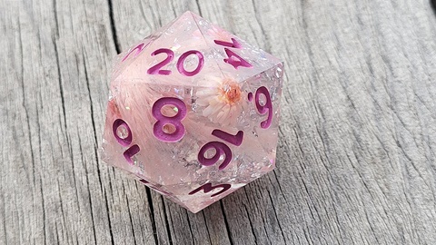 Pink Fairy's Feather D20
