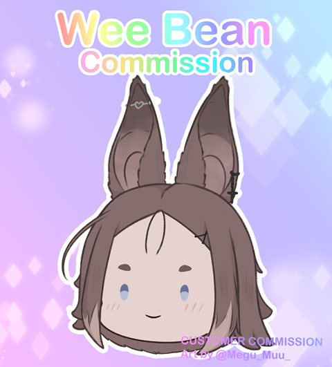 Completed wee bean commission for Letti