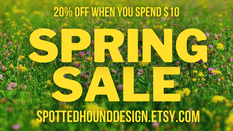 20% off sale on etsy right now!