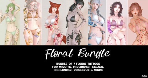 Floral Bundle - 7 Bibo+ Tattoos Bundle