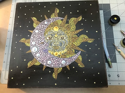 Celestial canvas painting (in progress)