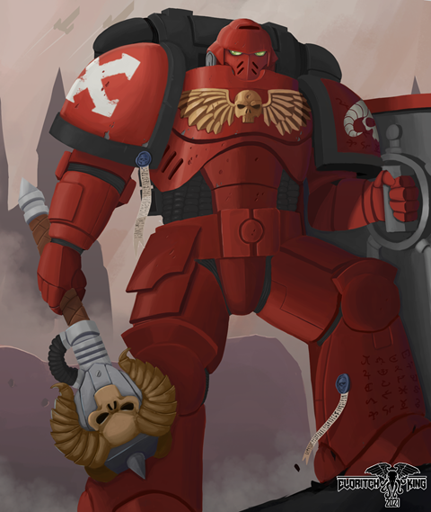 Warhammer 40k - Exorcist Space marine Illustration