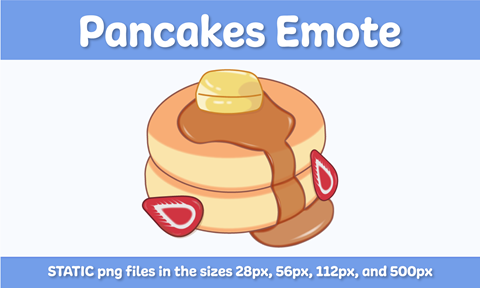 Pancakes Emote for Twitch or Discord - Red Star Blanket's Ko-fi Shop ...