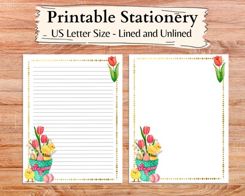 Printable Easter Stationery 