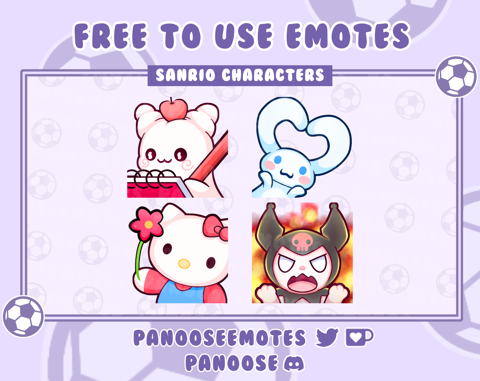 Custom Free to use Sanrio Emotes - Panoose | Comms closed's Ko-fi Shop ...