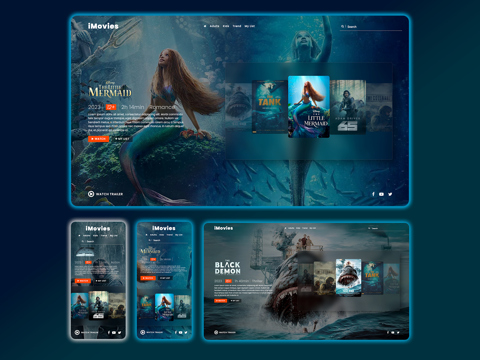 Cinematic Marvel: Animated & Responsive Movie Website Landing Page ...