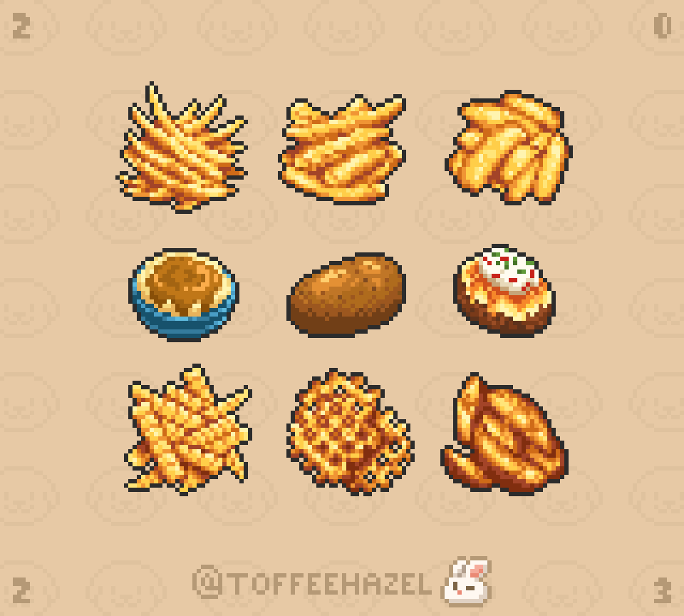 Christmas treats 32x32 icons pixel art! by ToffeeHazel