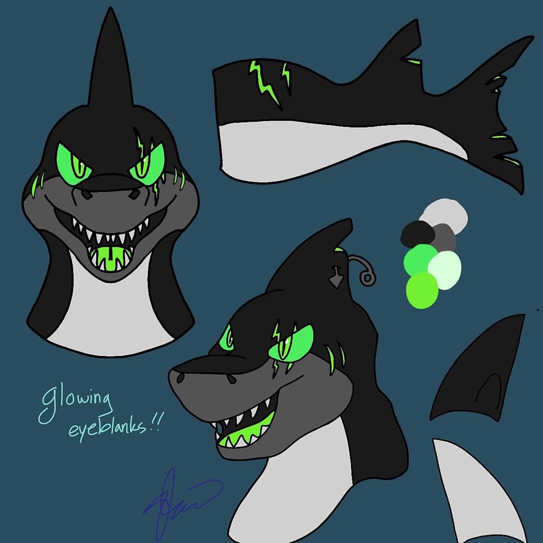 Glow/UV Shark premade 🦈