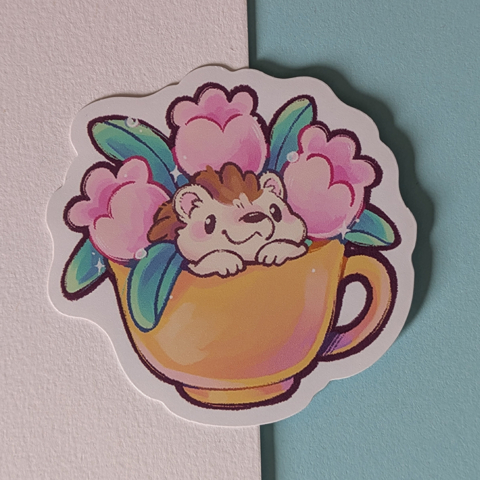 Bristlebearhog Sticker Sheet - Petal Library Bristlebearhog Sticker Sheet - Petal Library