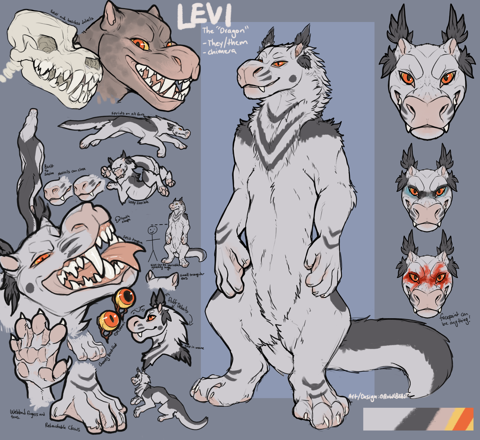 Levi the Chimera creature Ref Sheet!