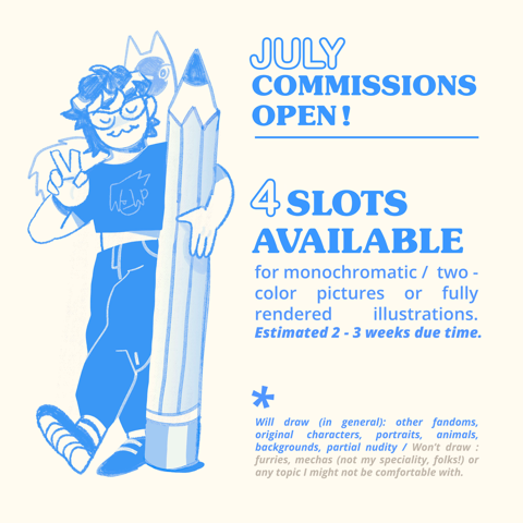 July Commission Open, woho! 