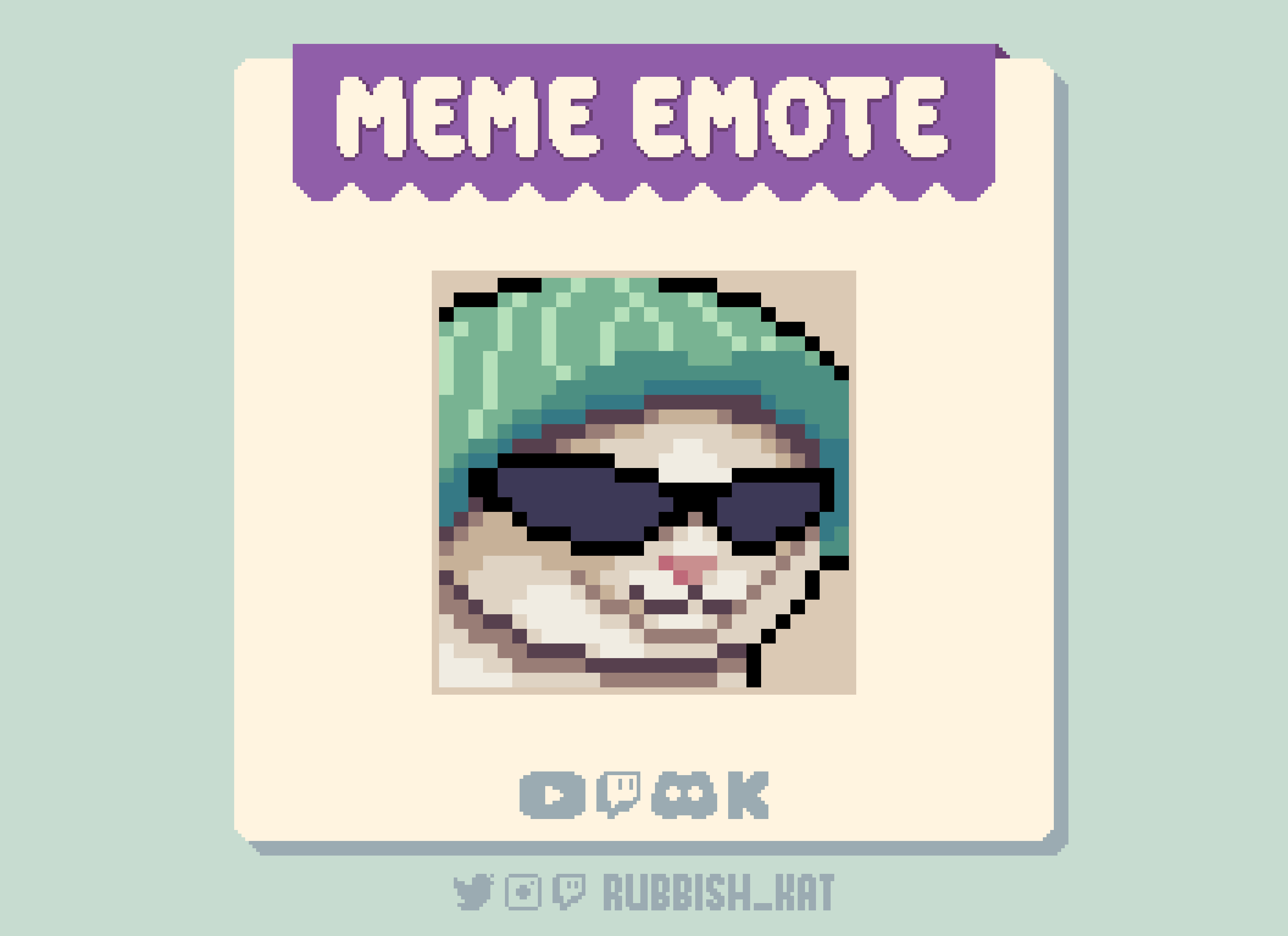 Pop Cat Animated Pixel Art Emote for Twitch, Discord &  | Ready to  use