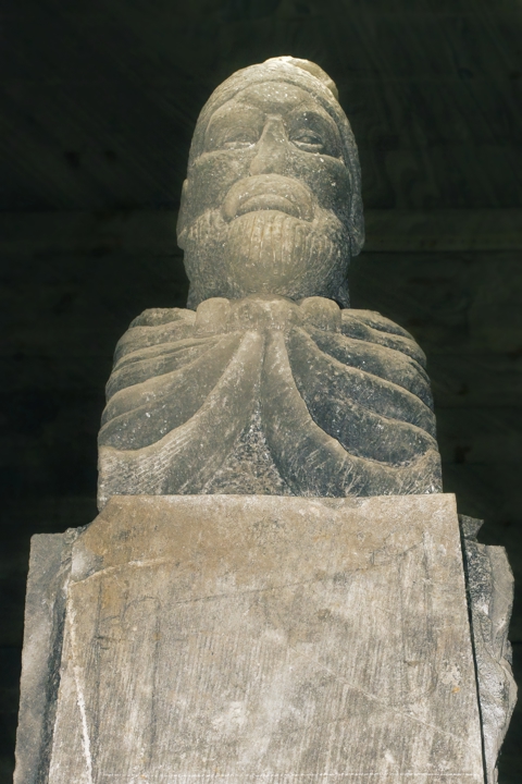 Bust carved in salt Dacia king Burebista