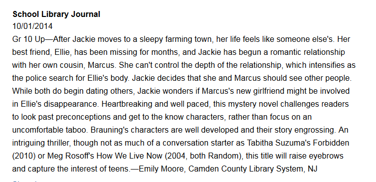 School Library Journal review of How We Fall