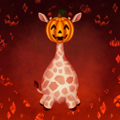 Pumpkinned Giraffe