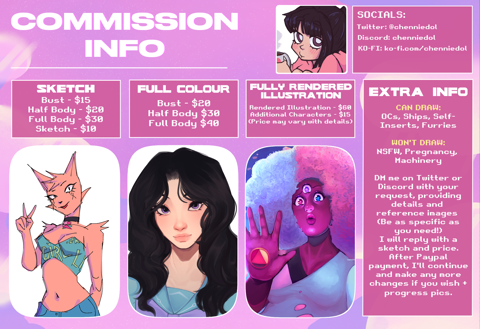 UPDATED COMMISSION SHEETS ✧