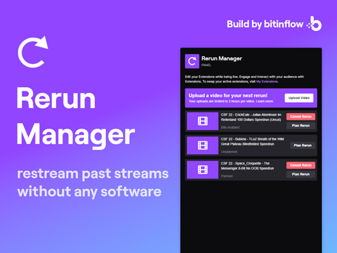 Release: Public Beta of Rerun Manager for Twitch!