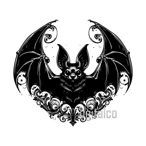 Gothic Bat Vector Design - Digital Vector Art - D.Gi.Talco's Ko-fi Shop ...