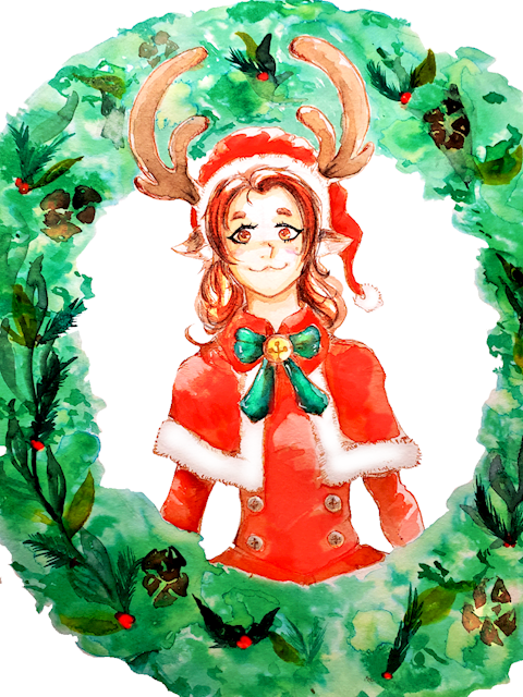 Kawaii reindeer girl.