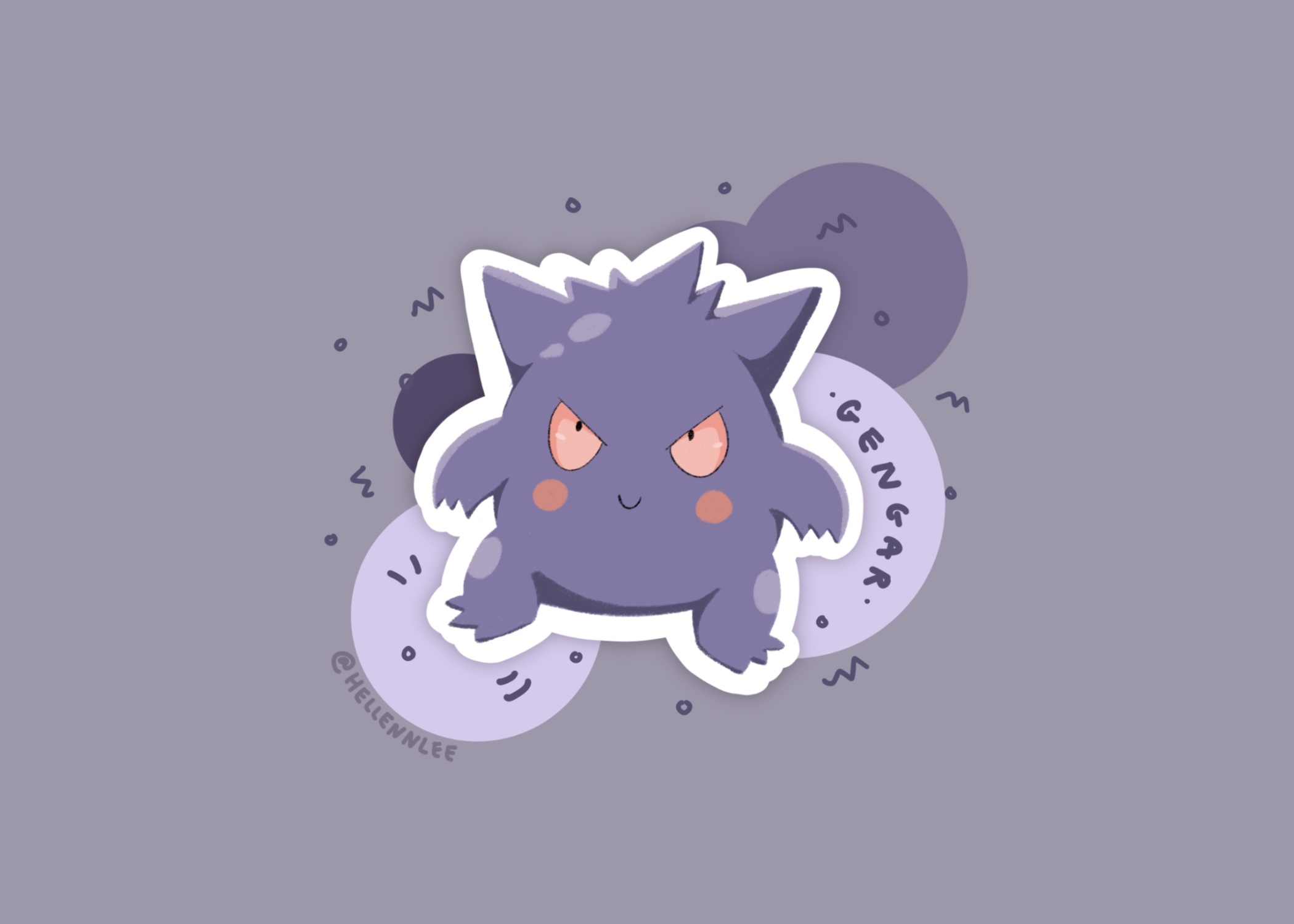 Pokemon Gengar Sticker - hellennlee's Ko-fi Shop - Ko-fi ️ Where ...