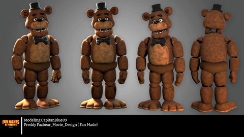 Freddy_Fazbear_Movie-Designs Blender Model FreeEdition - CapitanBlue89 ...