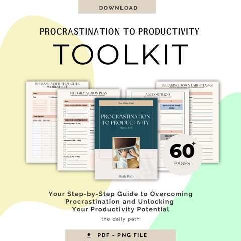 Procrastination to Productivity Toolkit Overcome Procrastination and