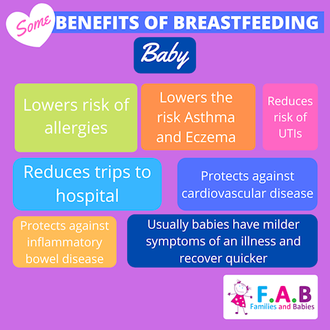 Benefits of breastfeeding your baby