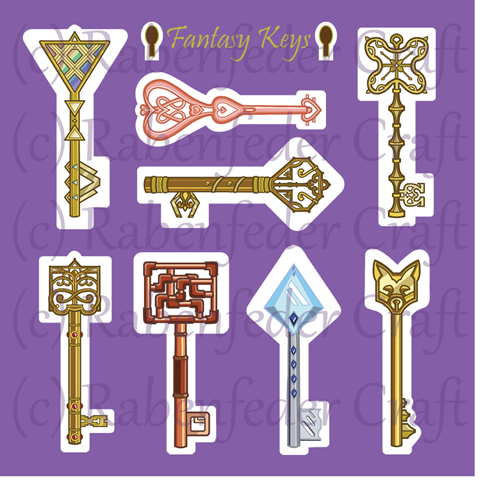 Fantasy Keys Sticker Sheet