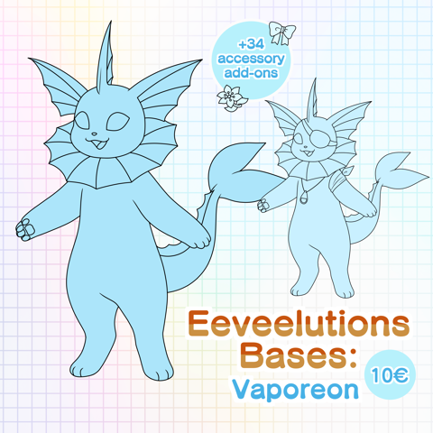 Eeveelutions Bases (+34 add-ons) - BloomingHead's Ko-fi Shop - Ko