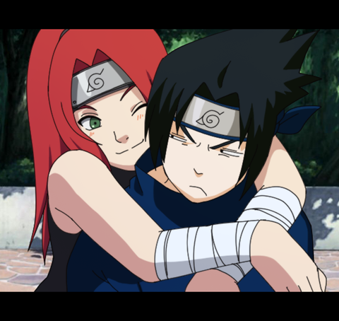 Usagi gives Sasuke a hug