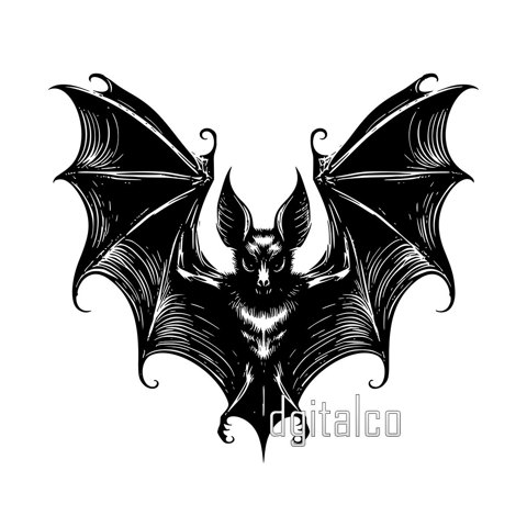 Gothic Bat Vector Art - Downloadable File - DgitalCO's Ko-fi Shop - Ko ...