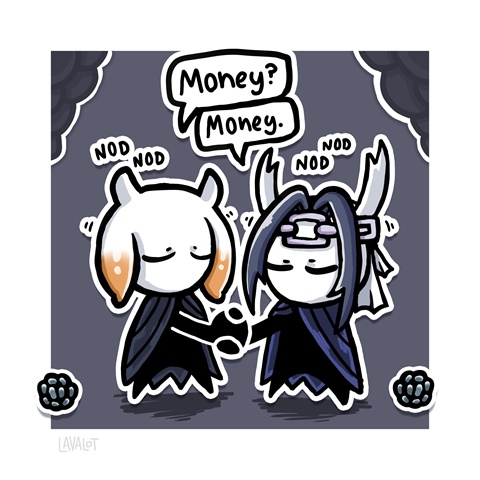 Ina and Kronii Hollow Knight