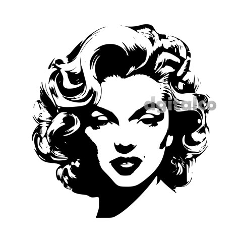 Marilyn Monroe Vector Portrait Illustration - Vector Art and ...