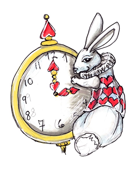 White Rabbit Sticker - E. A. Elder of Prairie Rose Studios's Ko-fi Shop ...