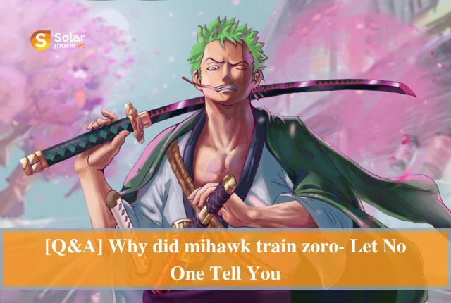 Why did Mihawk train Zoro? - Quora