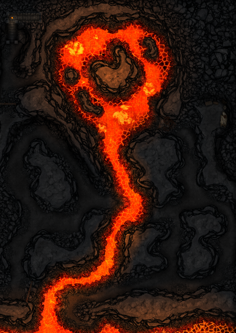 Lava Cave - DnD Map - Maky The DM's Ko-fi Shop - Ko-fi ️ Where creators ...