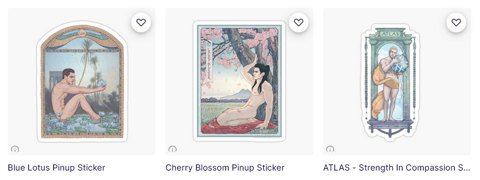 Recent sticker sales at my Redbubble shop