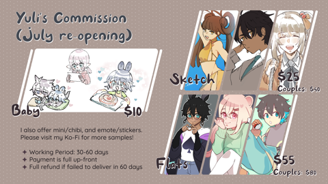 Commission re-opening!! New prices and options!