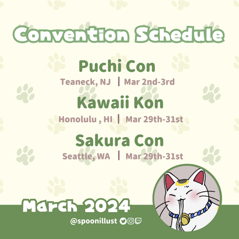 Con Schedule March (Updated)