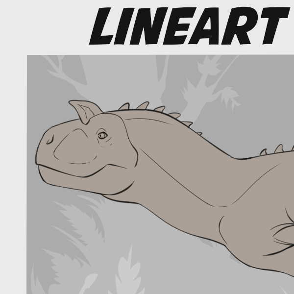 Lineart - Carnotaurus - Therbis's Ko-fi Shop - Ko-fi ️ Where creators ...