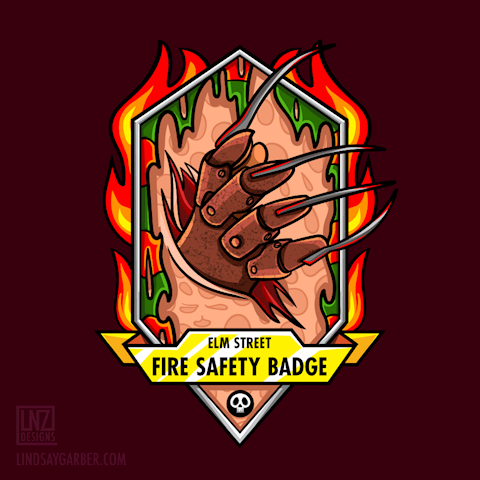 Fire Safety Badge (A Nightmare on Elm Street)