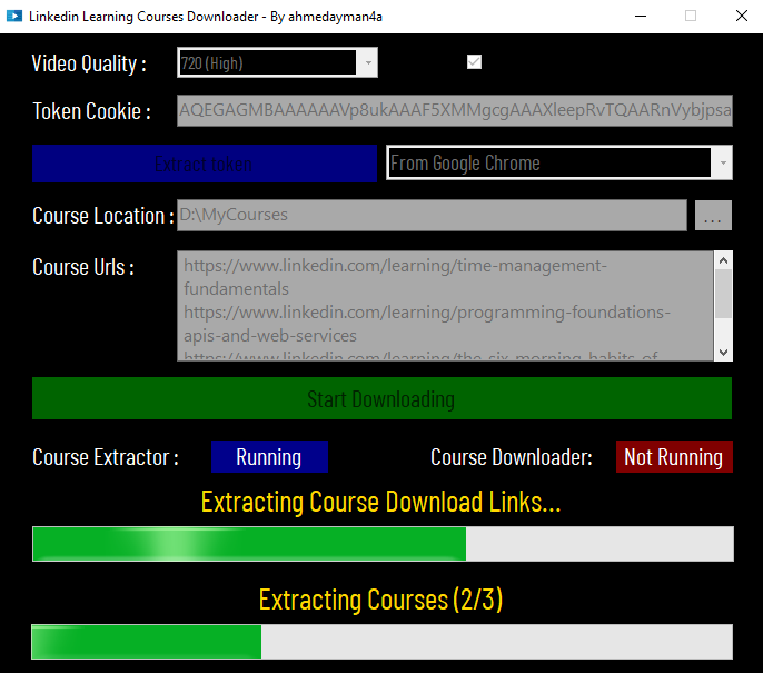 Linkedin Learning Courses Downloader released