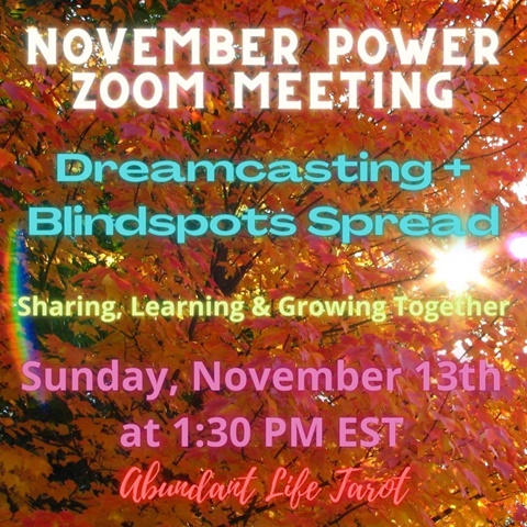 Nov Power Zoom Meeting Sunday 11/13 @ 1:30 PM EST