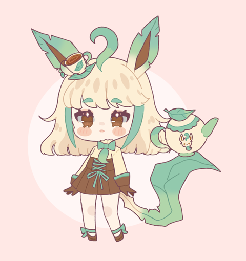 Qteas - Eeveelutions - Leafeon - Teliwis Adopts's Ko-fi Shop - Ko-fi ️ ...