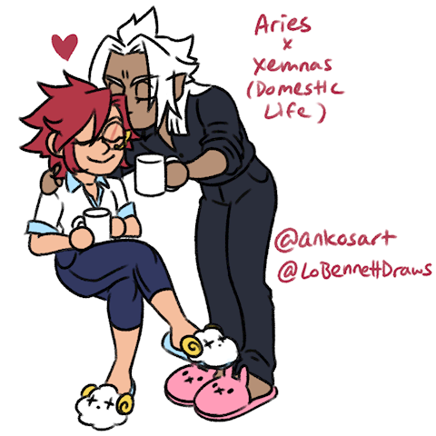 Domestic Life Aries x Xemnas for ankosart and Lo