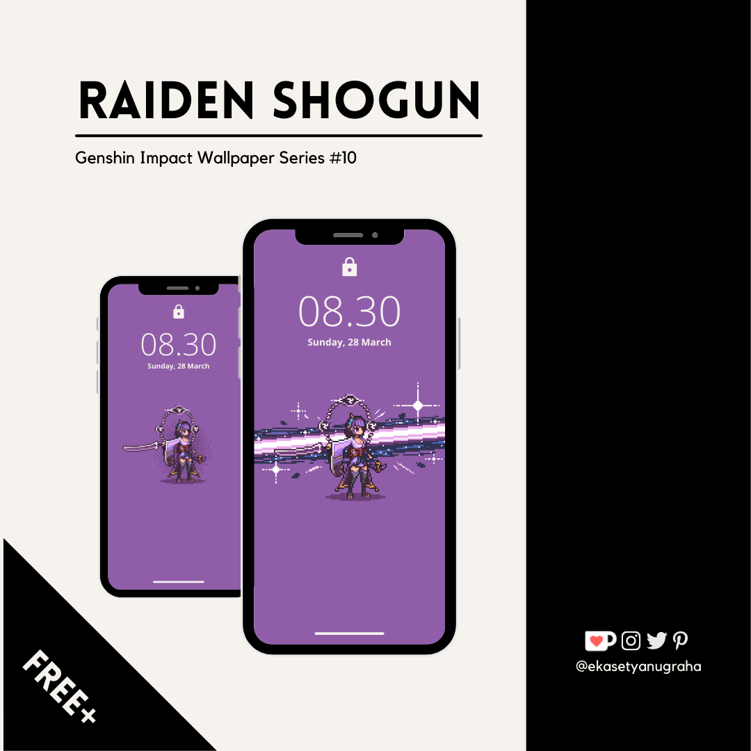 Genshin Impact Raiden Shogun Art 4K Phone iPhone Wallpaper 9641a