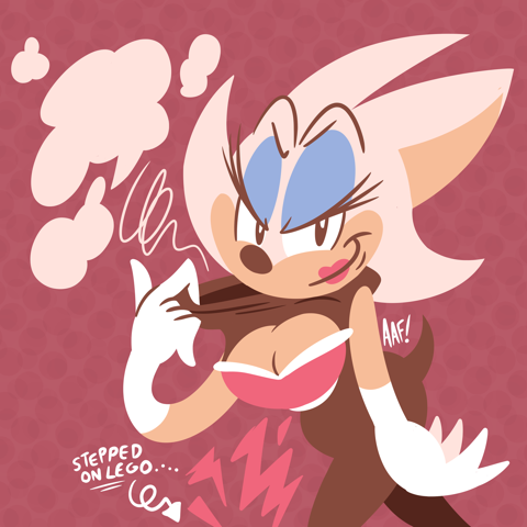 Rouge the bat in a Turtleneck