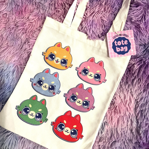 Colorful Kitty Tote Bag - Kitty's Ko-fi Shop - Ko-fi ️ Where creators ...